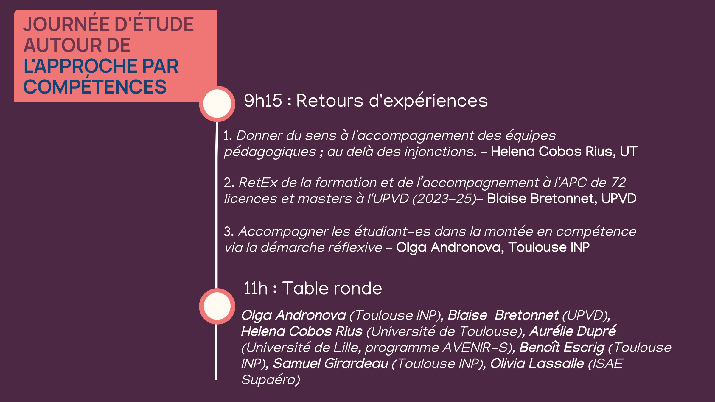 Programme matinée